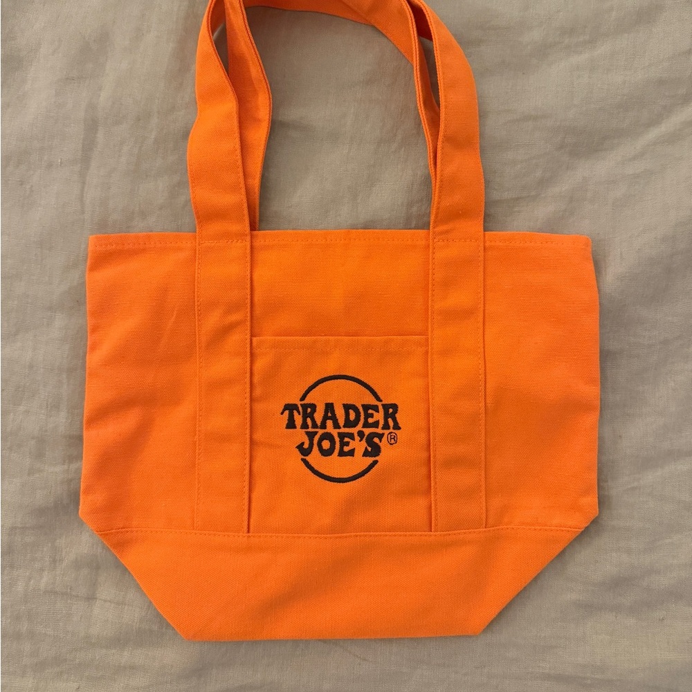 Trader Joe's Orange Mini Tote Bag